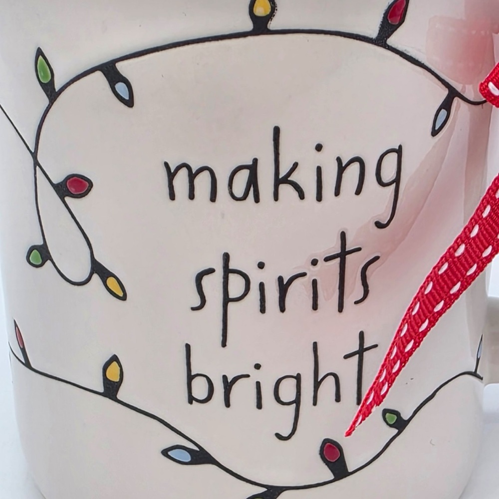 Rae Dunn Christmas Mug MAKING SPIRITS BRIGHT NEW 2025 Release! - Picture 2 of 6